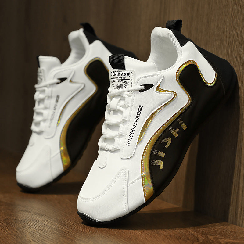 Colorblock Lace-Up Dad Sneakers