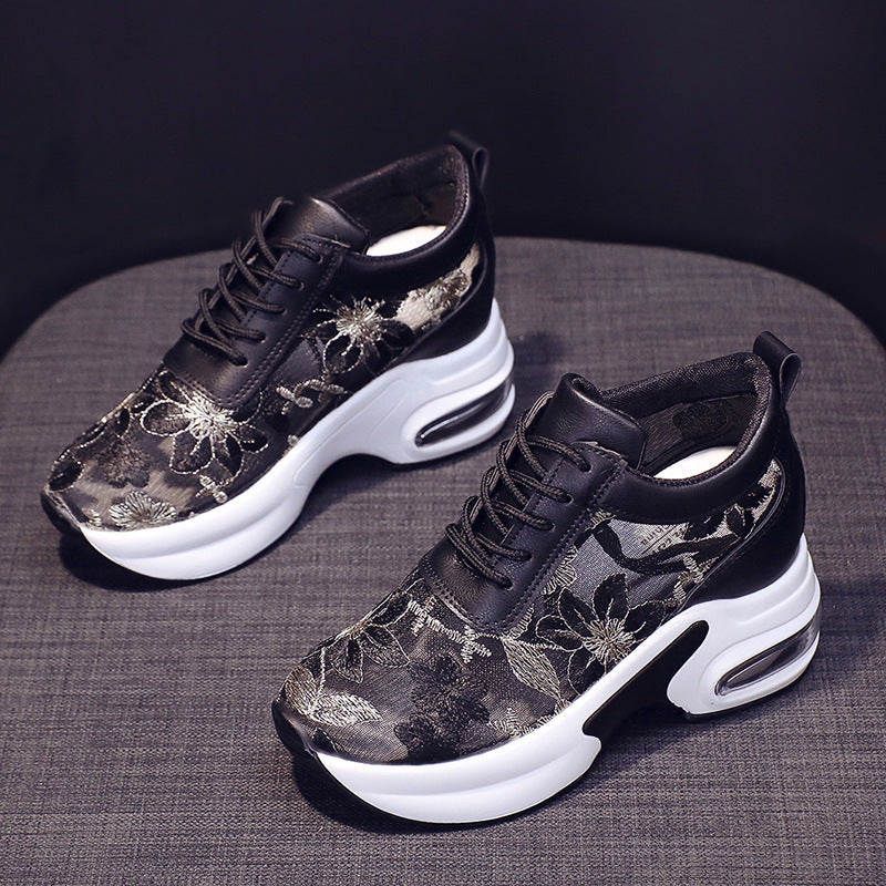 Women's Mesh Lace-Up Sport Casual Sneakers