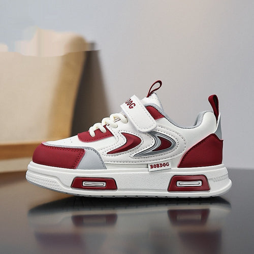 Kids' Non-Slip Low-Top Leather Sneakers