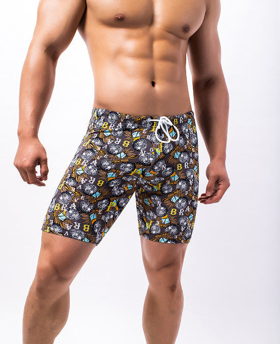 Men's Printed Sports Swimming Shorts
