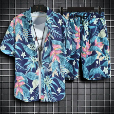 Loose Shirt Casual Men's Shorts Short Sleeve Suit