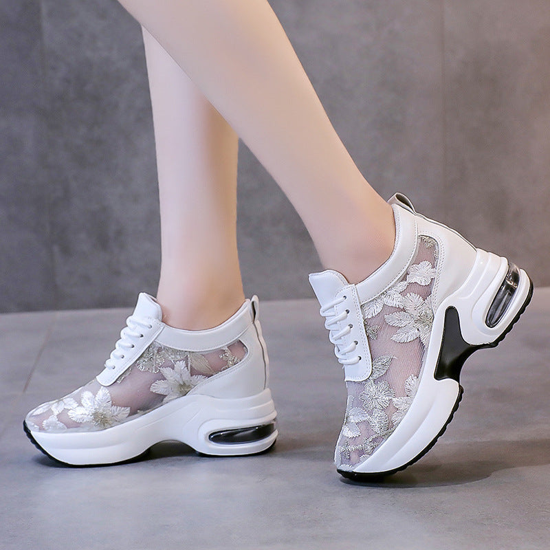 Women's Mesh Lace-Up Sport Casual Sneakers