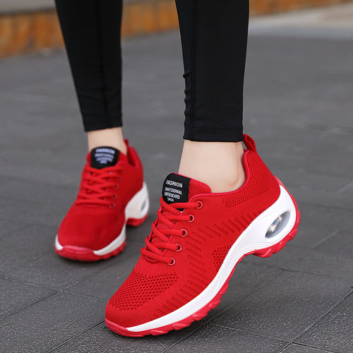 Women's Mesh Lace-Up Low-Top Sneakers