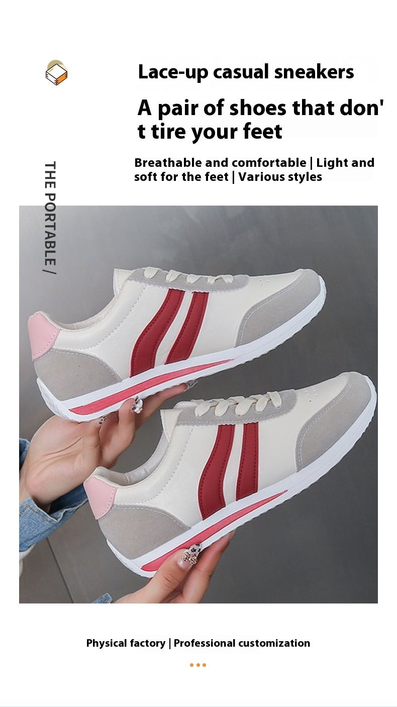 Lace-Up Soft-Sole Running Sneakers