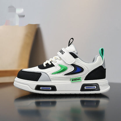 Kids' Non-Slip Low-Top Leather Sneakers
